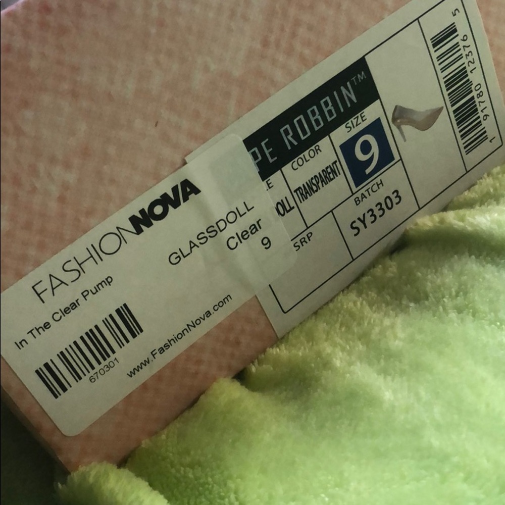 FASHION NOVA ‘GLASS DOLL’ HEELS